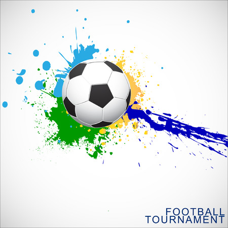 Abstract football (soccer) vector background template. Vector Illustrationのイラスト素材