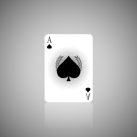 The Number A Spade in Playing card.Illustrationのイラスト素材