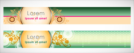 Vector Header Horizontal Web Menu Design. Illustrationのイラスト素材