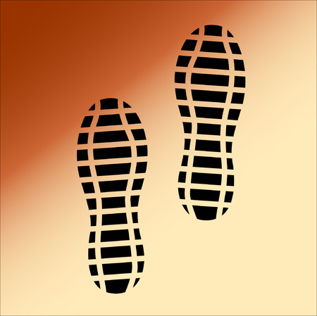 Black Imprint soles shoes, Illustrationのイラスト素材