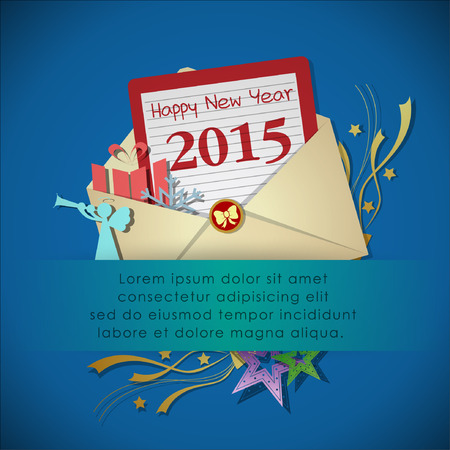 Abstract of Happy New Year 2015. Illustrationのイラスト素材