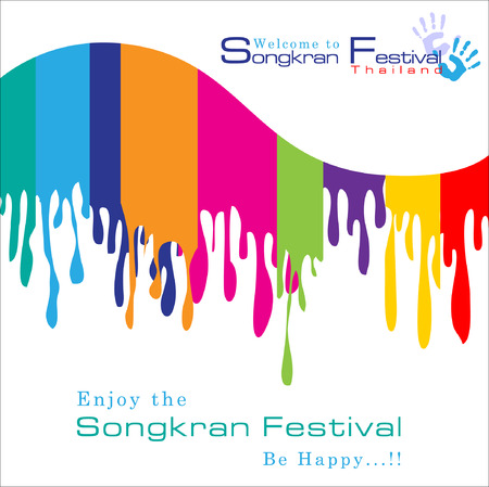 Abstract background Songkran Festival: The Water Splash Festival.Illustrationのイラスト素材