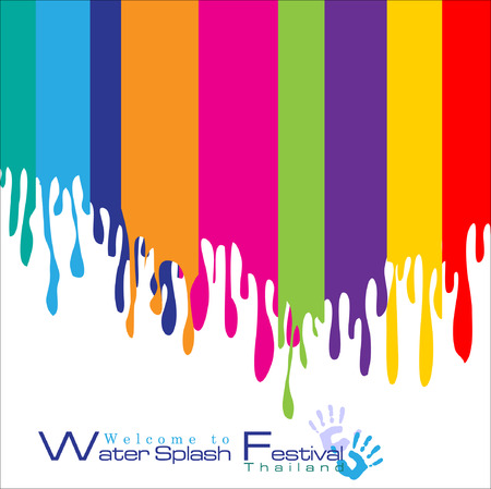 Abstract background Songkran Festival: The Water Splash Festival.Illustrationのイラスト素材