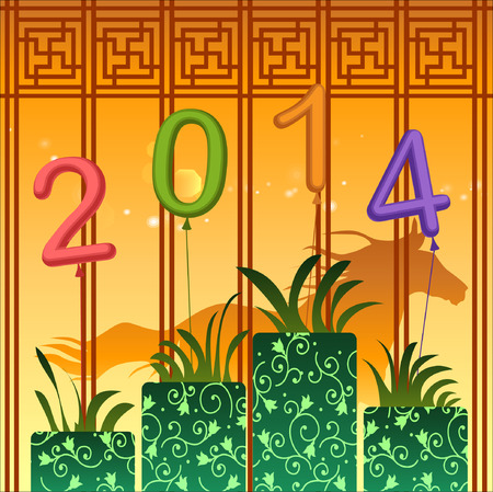 Abstract chinese new year graphic and background. Illustrationのイラスト素材