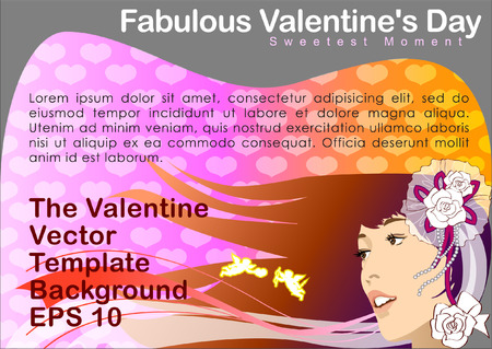 Abstract background of Valentine\'s day. Background Template. Illustrationのイラスト素材