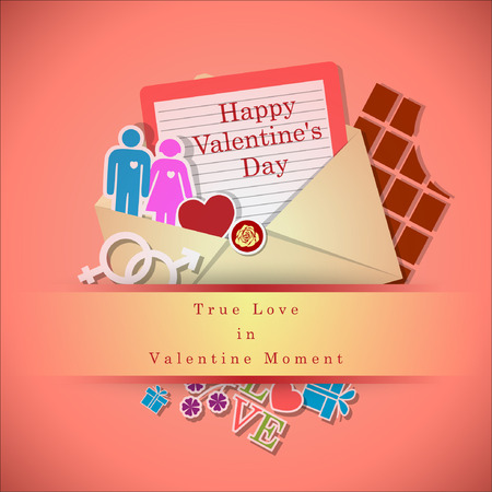 Abstract background of Valentine's day. Background Template. Illustration, EPS 10のイラスト素材