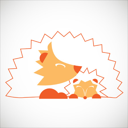 Nursing Animal Cartoon.Illustration, EPS 10のイラスト素材