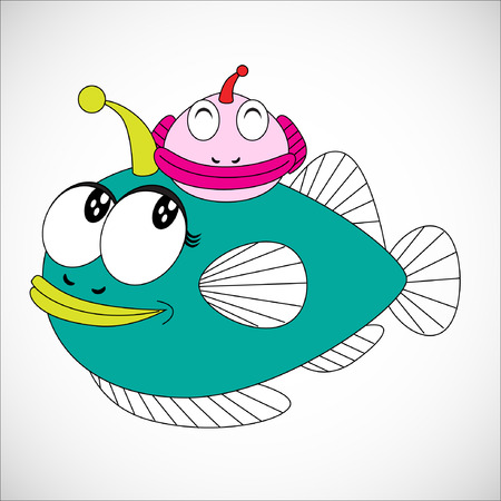Nursing Animal Cartoon.Illustration, EPS 10のイラスト素材
