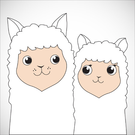 Nursing Animal Cartoon.Illustration, EPS 10のイラスト素材