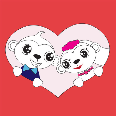 Nursing Animal Cartoon.Illustration, EPS 10のイラスト素材