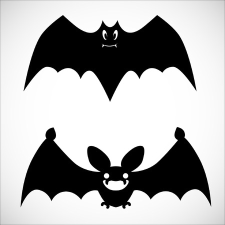 Couple of Bat Shadows. Illustration, EPS 10.のイラスト素材