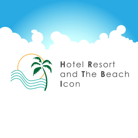 Abstract Icon template.Hotel and Resort Concept. Illustration, EPS 10のイラスト素材
