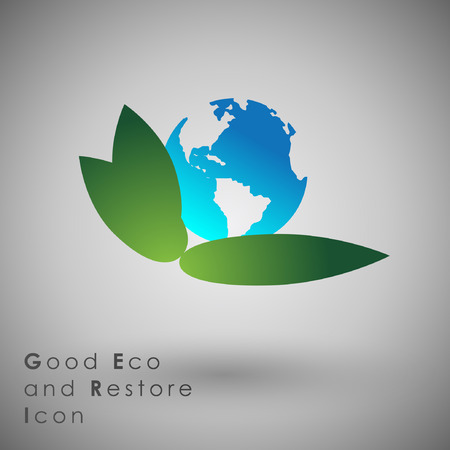 Abstract Icon template.Purely and Natural Concept. Illustration, EPS 10のイラスト素材