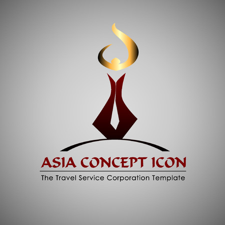 Abstract Icon template. Asia concept. Tourism and travel icon.Illustration, EPS 10のイラスト素材