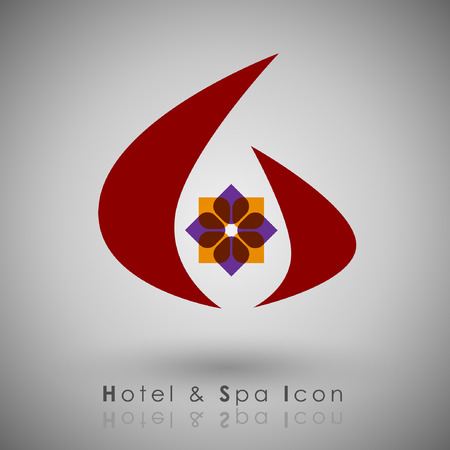 Abstract Icon template.Hotel and Resort Concept. Illustration, EPS 10のイラスト素材