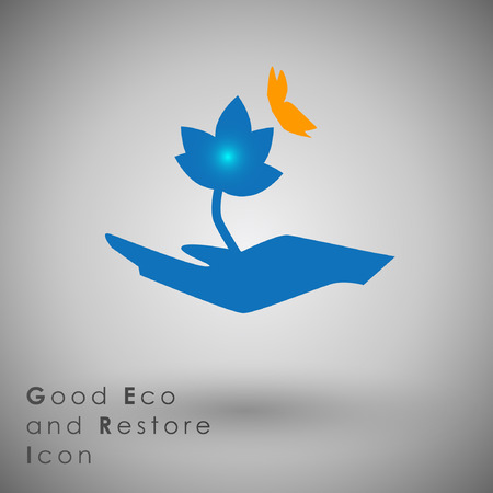 Abstract Icon template.Purely and Natural Concept. Illustration, EPS 10のイラスト素材