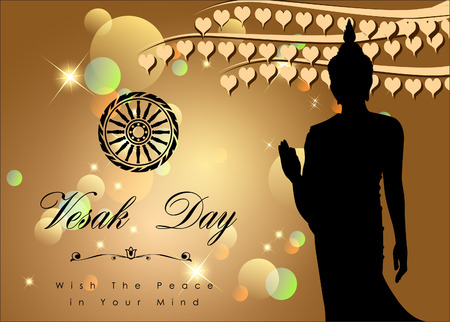 Abstract of Vesak Day, The Meditation Day of The World. Vector and Illustration, EPS 10.のイラスト素材