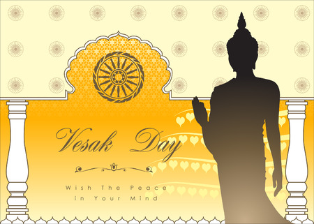 Abstract of Vesak Day, The Meditation Day of The World. Vector and Illustration, EPS 10.のイラスト素材