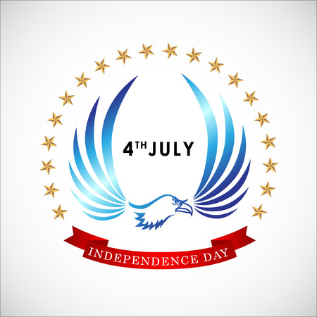 Abstract Happy 4th of July, Memorial Independence Day. Illustration, EPS 10.のイラスト素材