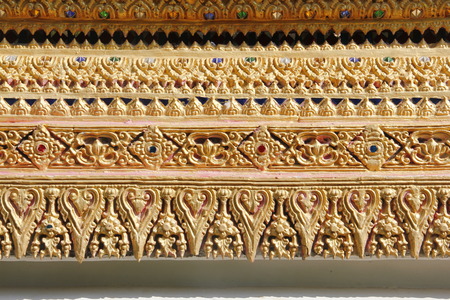 Beautiful architecture and Statue of Thai temple in Prae.