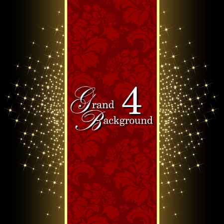 Template frame design for grand greeting card. Vector and Illustrationのイラスト素材