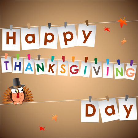 Abstract of Happy Thanksgiving Day. Vector background. Illustrationのイラスト素材