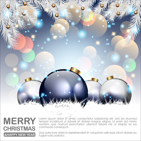Abstract Christmas Background. Christmas Ball Concept.Illustrationのイラスト素材