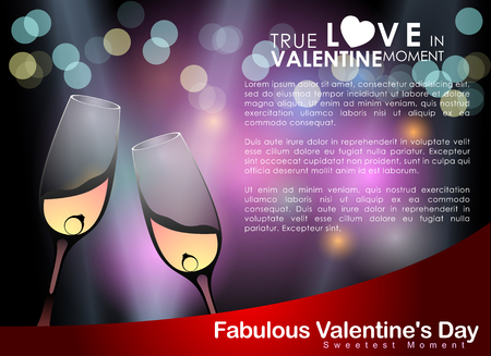 Abstract background of Valentine's day. Background Template. Vector and Illustration, EPS 10のイラスト素材