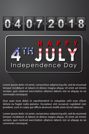 Abstract Happy 4th of July, Memorial Independence Day. Vector and Illustration, EPS 10.のイラスト素材