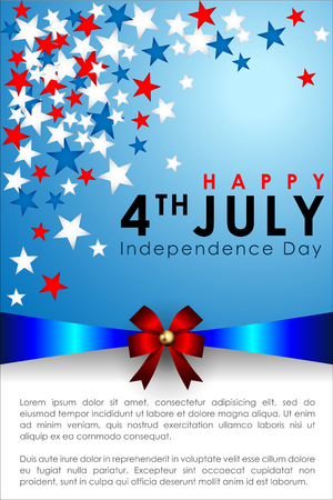 Abstract Happy 4th of July, Memorial Independence Day. Vector and Illustration, EPS 10.のイラスト素材