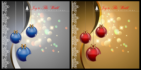 Abstract of Christmas Background and Template. Christmas Balls and Party Concept. Vector and Illustration, EPS 10.のイラスト素材