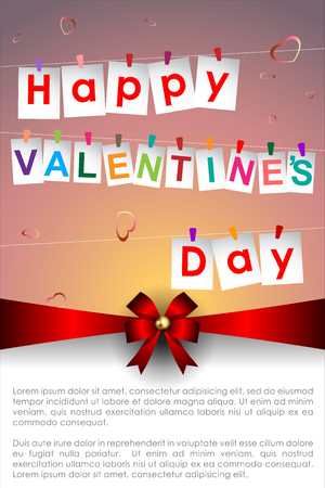 Abstract background of Valentine's day. Background Template. Vector and Illustration, EPS 10のイラスト素材