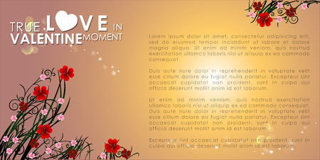 Abstract background of Valentine's day. Background Template. Vector and Illustration, EPS 10のイラスト素材