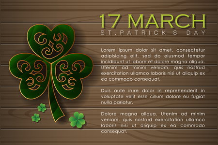 Abstrackt of St.Patrick's Day Background. Card or Banner Template Design. Vector and Illustration, EPS 10.のイラスト素材
