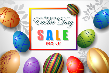 Abstract of Easter eggs. Banner and Background Template. Vector and Illustration, EPS 10のイラスト素材