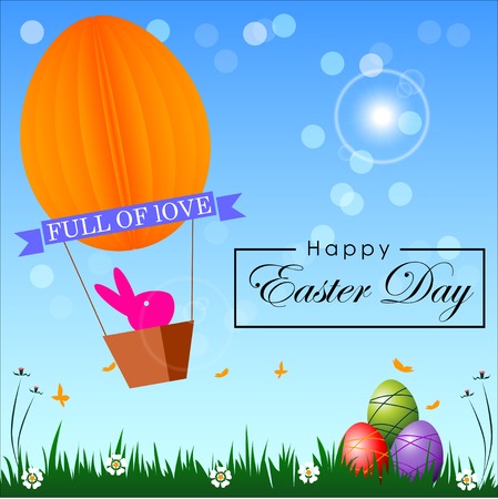 Abstract of Easter eggs. Banner and Background Template. Vector and Illustration, EPS 10のイラスト素材