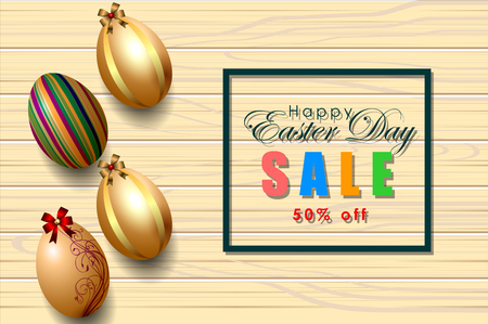 Abstract of Easter eggs. Banner and Background Template. Vector and Illustration, EPS 10のイラスト素材