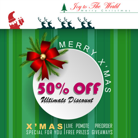 Abstract of Christmas Happy New Year Grand Sale. Vector and Illustration, EPS 10.のイラスト素材