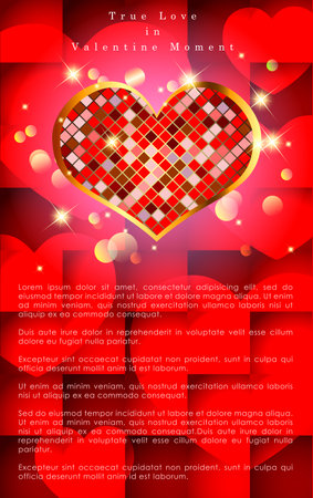 Wedding Invitation Abstract background of Valentine's Day. Background Sweet Love Template with copy space for the banner. Vector and Illustration, EPS 10のイラスト素材