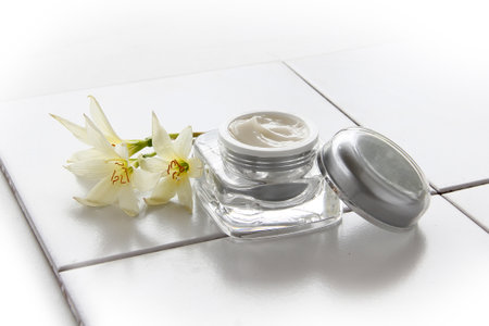 Cosmetic cream for anti-aging rejuvenation care to maintain the skin healthy.の写真素材