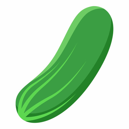 Cucumber icon. Cartoon illustration of cucumber vector icon for webのイラスト素材