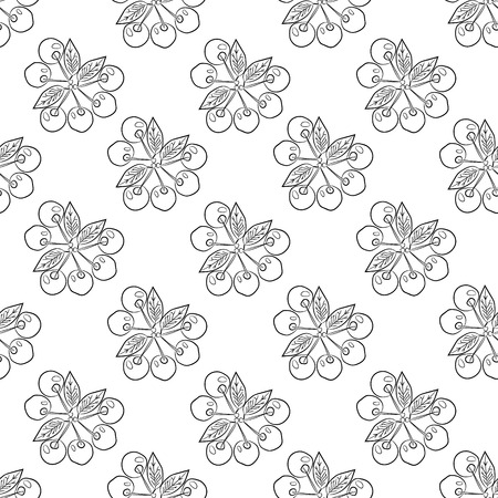 pattern lots of juicy cherriesのイラスト素材