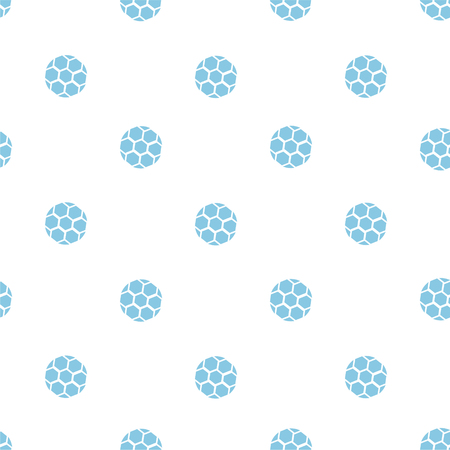 Soccer ball blue seamless pattern for printsのイラスト素材