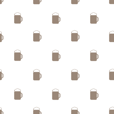 Mug of Beer seamless pattern for packages and other printsのイラスト素材