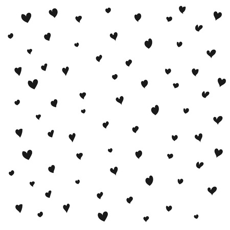 Seamless black heart pattern. Texture for paper wrapping, web backgrounds, fabric, decoration, scrapbooks, gift paper, greeting cards.のイラスト素材