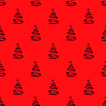 Christmas pattern on a redのイラスト素材