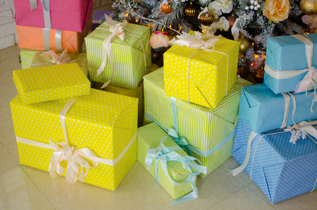 Gifts Under The Christmas Treeの写真素材
