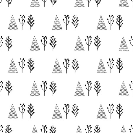 Trees in the background patternのイラスト素材