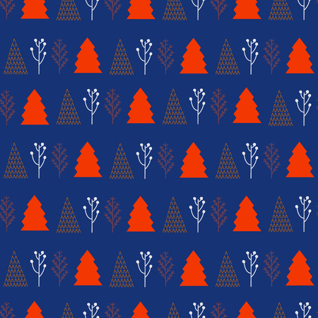 Christmas and New Year pattern stylish trendy colorsのイラスト素材