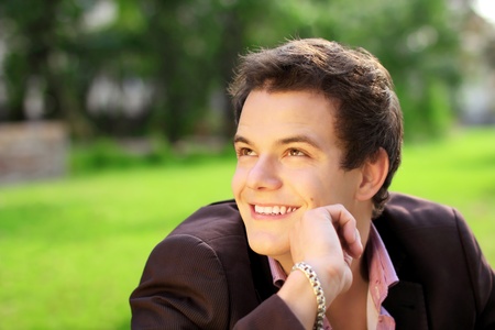 Smiling young manの写真素材